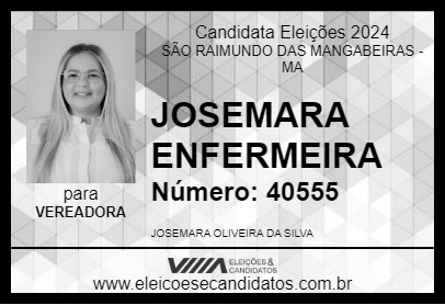 Candidato JOSEMARA ENFERMEIRA 2024 - SÃO RAIMUNDO DAS MANGABEIRAS - Eleições