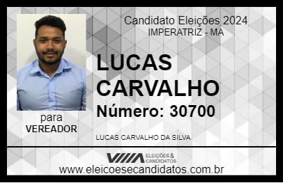 Candidato LUCAS CARVALHO 2024 - IMPERATRIZ - Eleições