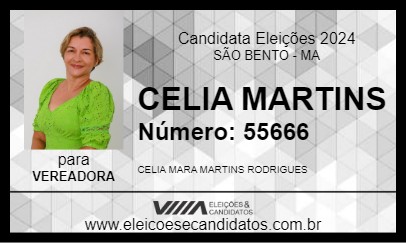 Candidato CELIA MARTINS 2024 - SÃO BENTO - Eleições