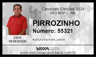 Candidato PIRROZINHO 2024 - SÃO BENTO - Eleições