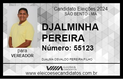 Candidato DJALMINHA PEREIRA 2024 - SÃO BENTO - Eleições