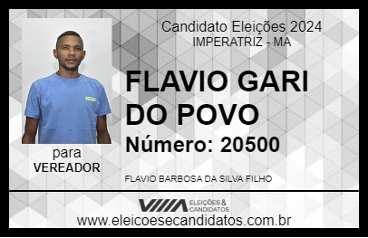 Candidato FLAVIO GARI DO POVO 2024 - IMPERATRIZ - Eleições