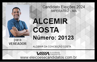 Candidato ALCEMIR COSTA 2024 - IMPERATRIZ - Eleições