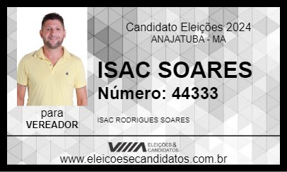 Candidato ISAC SOARES 2024 - ANAJATUBA - Eleições