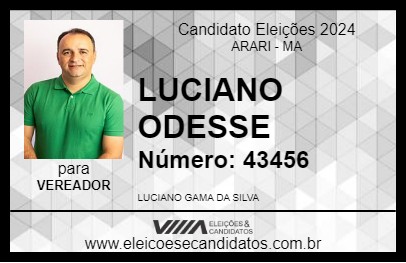 Candidato LUCIANO ODESSE 2024 - ARARI - Eleições