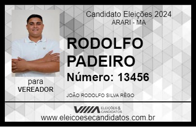 Candidato RODOLFO PADEIRO 2024 - ARARI - Eleições