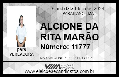 Candidato ALCIONE DA RITA MARÃO 2024 - PARAIBANO - Eleições