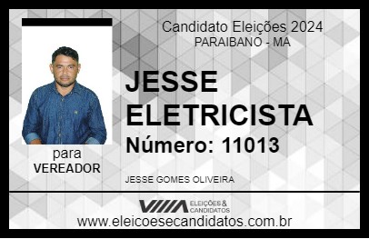 Candidato JESSE ELETRICISTA 2024 - PARAIBANO - Eleições