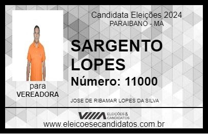 Candidato SARGENTO LOPES 2024 - PARAIBANO - Eleições