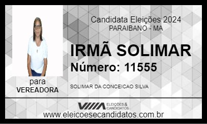 Candidato IRMÃ SOLIMAR 2024 - PARAIBANO - Eleições