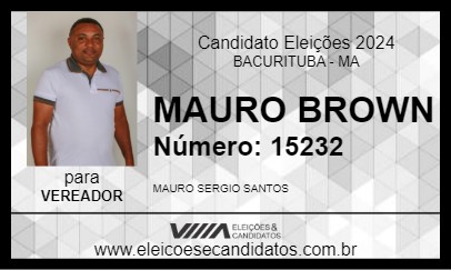 Candidato MAURO BROWN 2024 - BACURITUBA - Eleições