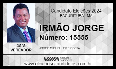 Candidato IRMÃO JORGE 2024 - BACURITUBA - Eleições