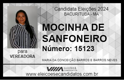 Candidato MOCINHA DE SANFONEIRO 2024 - BACURITUBA - Eleições