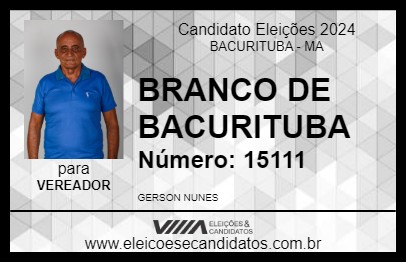 Candidato BRANCO DE BACURITUBA 2024 - BACURITUBA - Eleições