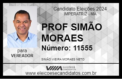 Candidato PROF SIMÃO MORAES 2024 - IMPERATRIZ - Eleições