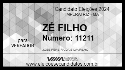 Candidato ZÉ FILHO 2024 - IMPERATRIZ - Eleições