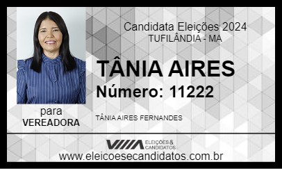 Candidato TÂNIA AIRES 2024 - TUFILÂNDIA - Eleições