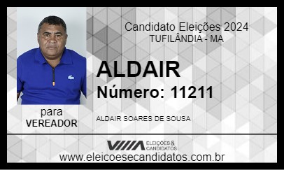 Candidato ALDAIR 2024 - TUFILÂNDIA - Eleições