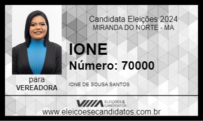 Candidato IONE 2024 - MIRANDA DO NORTE - Eleições