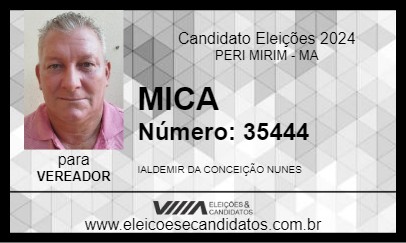 Candidato MICA 2024 - PERI MIRIM - Eleições