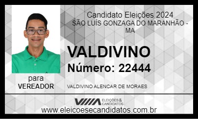 Candidato VALDIVINO 2024 - SÃO LUÍS GONZAGA DO MARANHÃO - Eleições