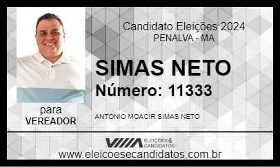 Candidato SIMAS NETO 2024 - PENALVA - Eleições