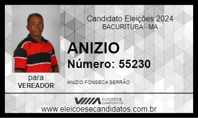 Candidato ANIZIO 2024 - BACURITUBA - Eleições