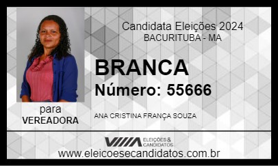 Candidato BRANCA 2024 - BACURITUBA - Eleições