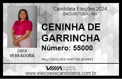 Candidato CENINHA DE GARRINCHA 2024 - BACURITUBA - Eleições