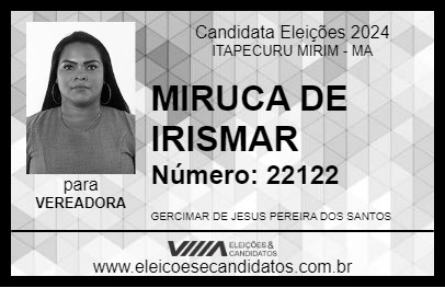 Candidato MIRUCA DE IRISMAR 2024 - ITAPECURU MIRIM - Eleições