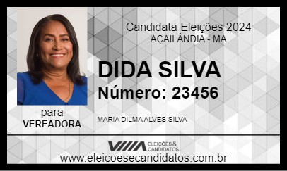 Candidato DIDA SILVA 2024 - AÇAILÂNDIA - Eleições