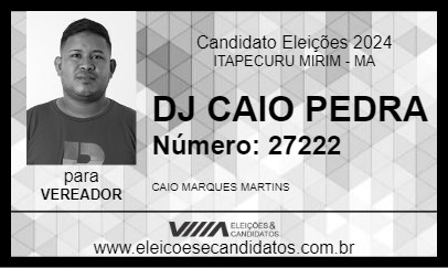 Candidato DJ CAIO PEDRA 2024 - ITAPECURU MIRIM - Eleições