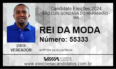 Candidato REI DA MODA 2024 - SÃO LUÍS GONZAGA DO MARANHÃO - Eleições