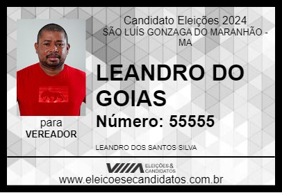 Candidato LEANDRO DO GOIAS 2024 - SÃO LUÍS GONZAGA DO MARANHÃO - Eleições