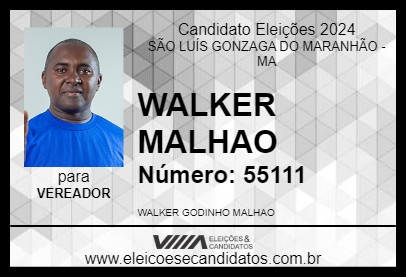 Candidato WALKER MALHAO 2024 - SÃO LUÍS GONZAGA DO MARANHÃO - Eleições