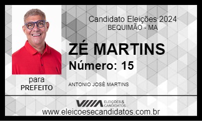 Candidato ZÉ MARTINS 2024 - BEQUIMÃO - Eleições