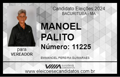 Candidato MANOEL PALITO 2024 - BACURITUBA - Eleições