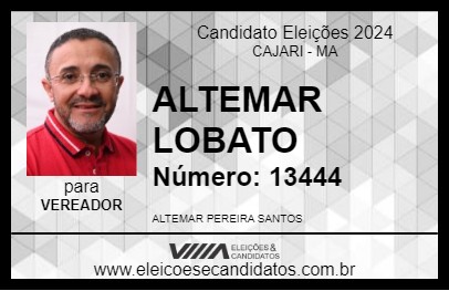 Candidato ALTEMAR LOBATO 2024 - CAJARI - Eleições