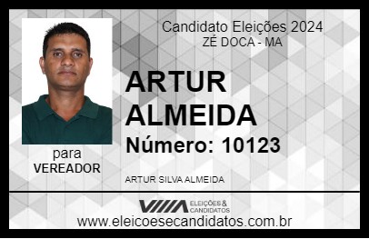 Candidato ARTUR ALMEIDA   2024 - ZÉ DOCA - Eleições