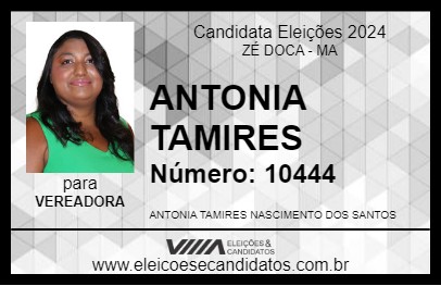 Candidato ANTONIA TAMIRES 2024 - ZÉ DOCA - Eleições