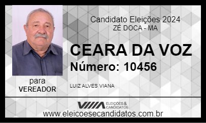 Candidato CEARA DA VOZ 2024 - ZÉ DOCA - Eleições