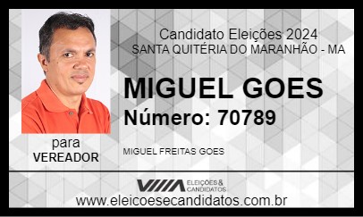 Candidato MIGUEL GOES 2024 - SANTA QUITÉRIA DO MARANHÃO - Eleições