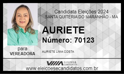 Candidato AURIETE 2024 - SANTA QUITÉRIA DO MARANHÃO - Eleições