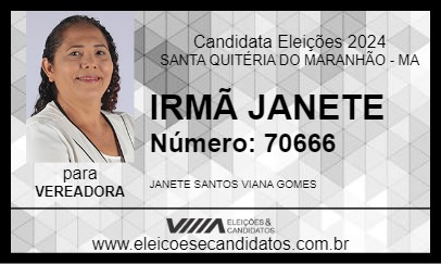 Candidato IRMÃ JANETE 2024 - SANTA QUITÉRIA DO MARANHÃO - Eleições