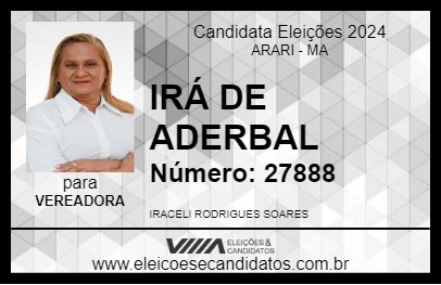 Candidato IRÁ DE ADERBAL 2024 - ARARI - Eleições