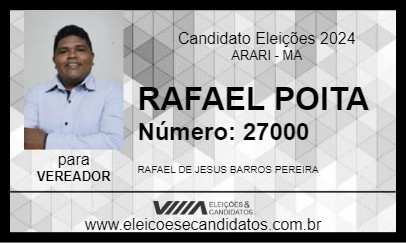 Candidato RAFAEL POITA 2024 - ARARI - Eleições