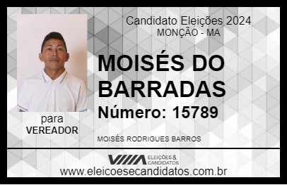 Candidato MOISÉS DO BARRADAS 2024 - MONÇÃO - Eleições