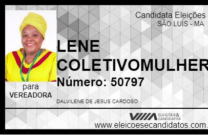 Candidato LENE COLETIVOMULHERESDEFIBRA 2024 - SÃO LUÍS - Eleições