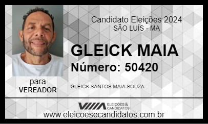 Candidato GLEICK MAIA 2024 - SÃO LUÍS - Eleições