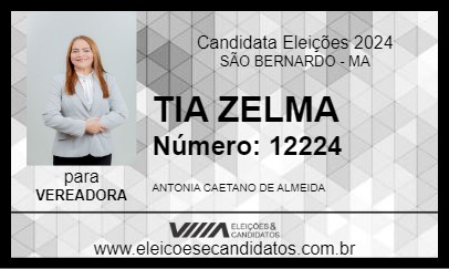 Candidato TIA ZELMA 2024 - SÃO BERNARDO - Eleições